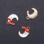 Pendant findings 'Winter Moon', diameter 8mm L0m in-d, 3mm packaging 8 pcs (+ -)