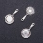 Frying Pan Pendant, diameter 14mm, length 8mm, diameter 1.6mm, packaging 10 pcs. (+ -)