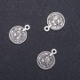 Pendant finding Coin with Arabic knot, diameter 15 mm, hole diameter 1.75 mm, packaging 20 g, 19 pcs. (±)