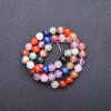 Natural stone beads assortment, smooth strand, round beads, 8 mm diameter, 38 cm length (+-+)