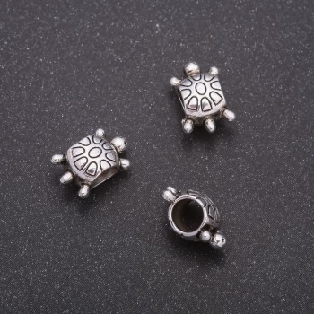 Bead insert Turtle, 12x8mm diameter, inner diameter 5mm, packaging 20g ± 21 pcs
