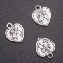 Heart-shaped Pendant Hardware, diameter 16x13 mm, packaging 20 g ± 17 pcs