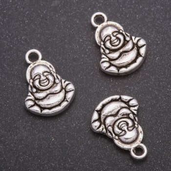 Buddha Pendant Findings, 14×19 mm, 20 ga, ±9 pcs