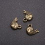 Bronze Fish pendant hardware, 13x12 mm, packaging 20 g ± 19 pcs
