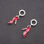 Findings 'Red Shoes' 25×17×11 mm, inner diameter 5 mm, packaging: 2 pcs