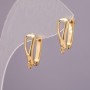 Earrings posts in lemon gold color 17x5 mm