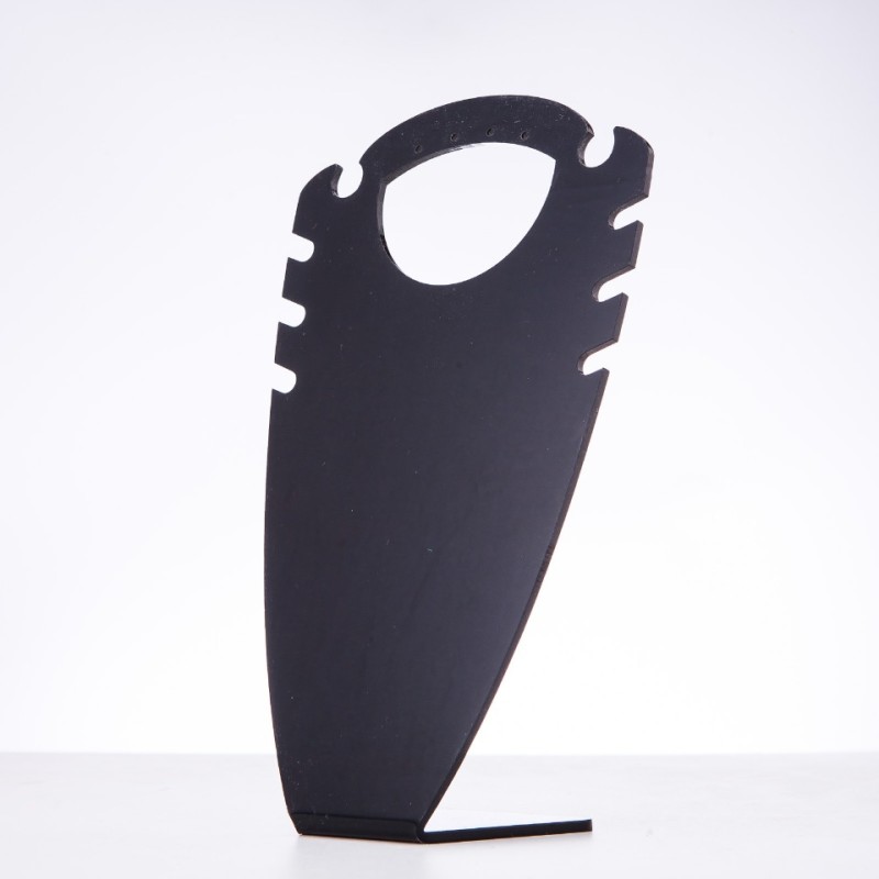 Stand for 2 Pairs of Earrings in Black Plastic