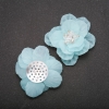 Embellishment patch Tea Rose acrylic blue, diameter 45 mm