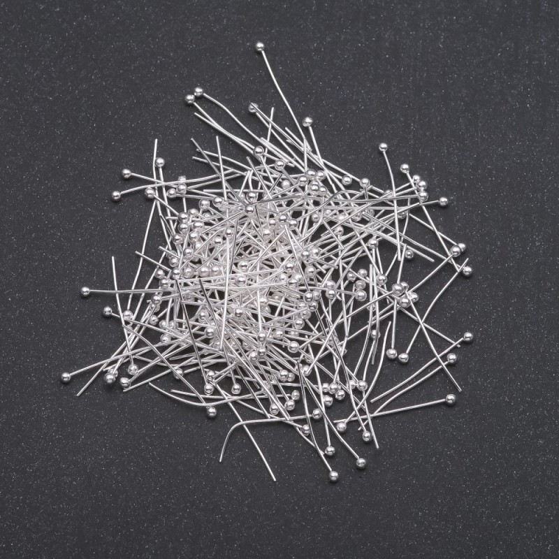 Ball-head pins, light metal, length 25mm, 300 g, 5,000 pcs +