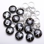 Zodiac Keychain, diameter 3.5 cm, length 9 cm, pack of 12 pcs