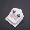 Stud earrings with freshwater pearls, silver clasp, diameter 8-9 mm, color Black Prince