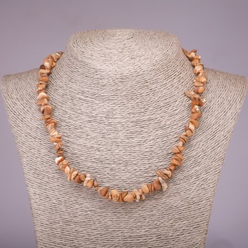 Natural Landscape Jasper Bead Necklace, 5-8 mm diameter, 42-48 cm length