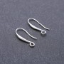 Pair of 2x19 mm silver earring hooks