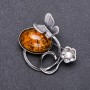 Wrought Butterfly Brooch 'Amber' 47x47mm Grey Metal