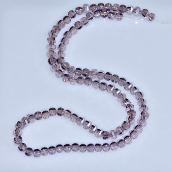 Crystal beads in Swarovski style, light lilac, faceted ball, diameter 5x4 mm, thread length 48 cm