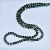 Gray Swarovski-style crystal beads with gasoline finish, 5x4 mm faceted beads, strand length 48 cm