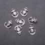 Anchor Pendant Findings, 14mm diameter, 18mm length, white metal, packaging 7 pcs