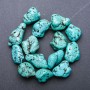 Beads of natural stone 'Turquoise' (synthetic), green teardrop, 30x20 mm (+/-), 38 cm strand (+/-)