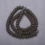 Shungite beads on thread (synthetic) smooth rondelle, 8×5 mm, length 38 cm