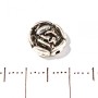 Flat Rose bead insert 10mm, packaging 20 g, ±19 pcs