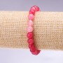 Stretch bracelet with faceted tourmaline beads, 8 mm diameter, 18 cm length