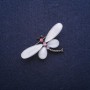 White Dragonfly Brooch 45x25 mm