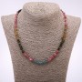 Tourmaline necklace with natural gemstone chips, 7×3 mm diameter, length 45 cm+-