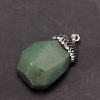 Pendant 'Acorn' made of natural jade stone 24x36x40±mm