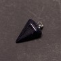 Aventurine Stone Pendant Pendulum 'Blue Sand' Cairo Night 14x22x30+-mm