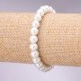 Pearl Bracelet (acrylic) white, 10 mm diameter, 18 cm length
