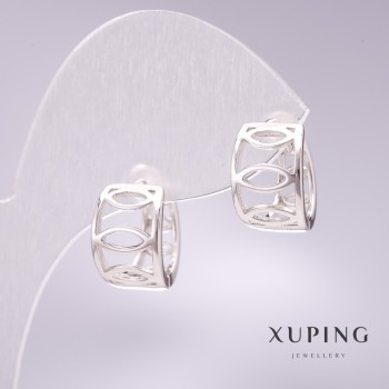 Xuping Earrings 9×13 mm Rhodium