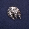 Pangolin Brooch 38x28 mm Silver Metal