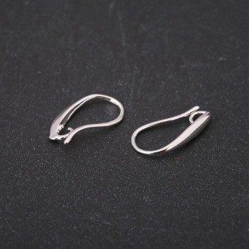 Smooth silvery earring posts 16×1.5 mm price per pair