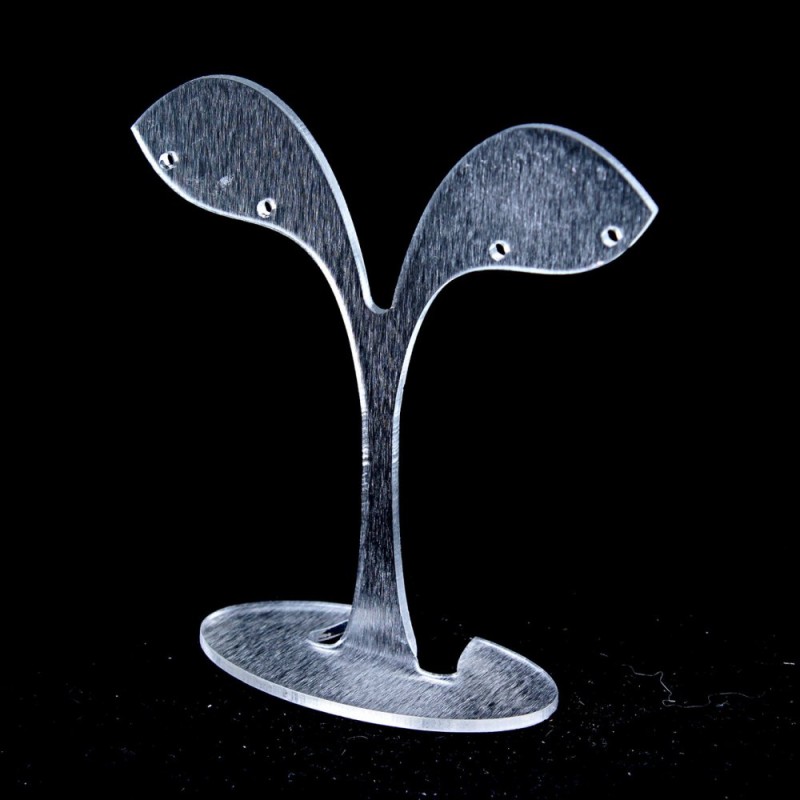 Earrings stand, matte plastic, height 80 mm, width 79 mm, depth 29 mm