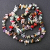 Chip beads, assortment of stones, 8 mm diameter, 80 cm length