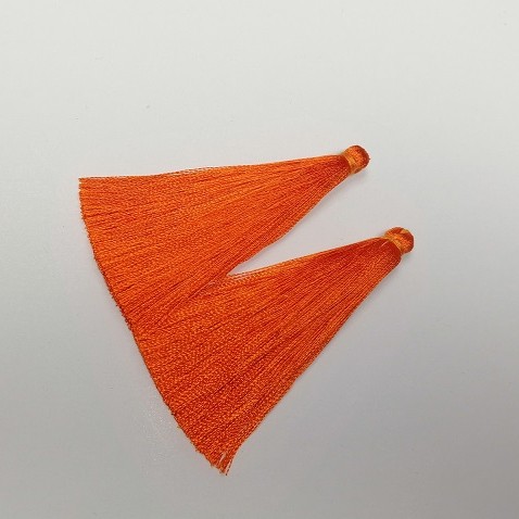 Crafting supply: Brush 'Orange', length 7 cm, diameter 7 mm, pair