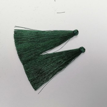 Crafting supply Brush 'Dark Emerald', length 7 cm, diameter 7 mm pair
