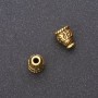 Bead cap end for beads 9x7x4 mm, inner diameter 2.5–4 mm, packaging 20 g (24 +/- pcs). Color antique gold