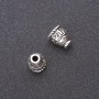 Bead cap for beads 9×7×4 mm, inner diameter 2.5–4 mm, packaging 20 g (24 +/- pcs). Color: silver metal