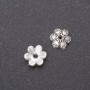 Silver end cap for beads, 9 mm, inner diameter 1.8 mm, packaging 20 g (48 +/- pcs). Color: silver metal