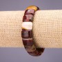 Mookaite Jasper Bracelet, link 16x11 mm, length 18 cm on elastic