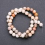 Fossilized Coral Beads, Faceted Round Bead, 8 mm Diameter, 38 cm Strand