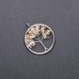 Citrine Tree of Happiness Pendant, 30mm diameter