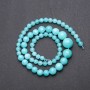Aquamarine Beads, Synthetic, Smooth Round Beads, 6-14 mm Diameter, 45 cm Length