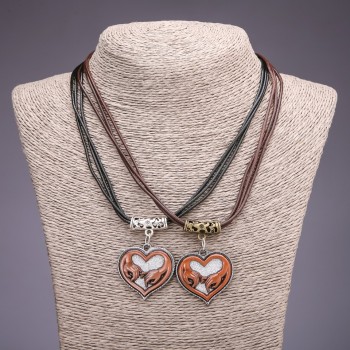 Friendship Heart Pendant, diameter 31x33 mm, length 45-48 cm