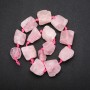 Unpolished Pink Quartz Beads, Faceted Strand, diameter 20x26(±)mm, length 42 cm
