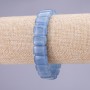 Synthetic Aquamarine Bracelet with 10×14 mm links on elastic band