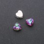 Price per pack /10pcs. Sew-on Crystal in a Heart Prong Setting 10mm Blue-Raspberry