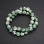 Moss Agate on Thread — Smooth Bead, 10 mm diameter (+/-), 38 cm length