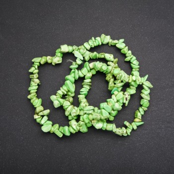 Beads on thread Howlite tinted chip, diameter 6 mm (+/-), length 80 cm